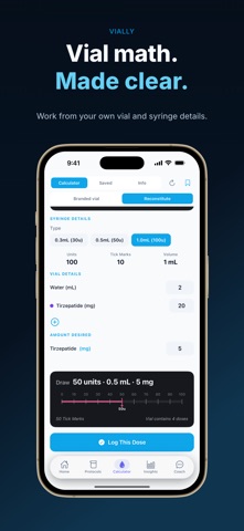 Vially: Peptide GLP-1 Tracker Screenshot 6 of 7