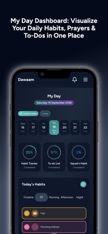Dawaam: Islamic Habit Tracker Screenshot 2 of 6