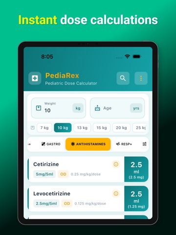 PediaRex iPad screenshot