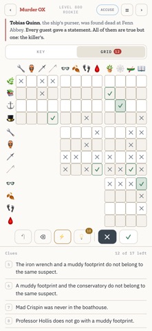 Murder OX: Mystery Puzzle Game iPhone screenshot