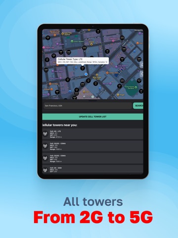 Cellular Tower － Signal Finder iPad screenshot