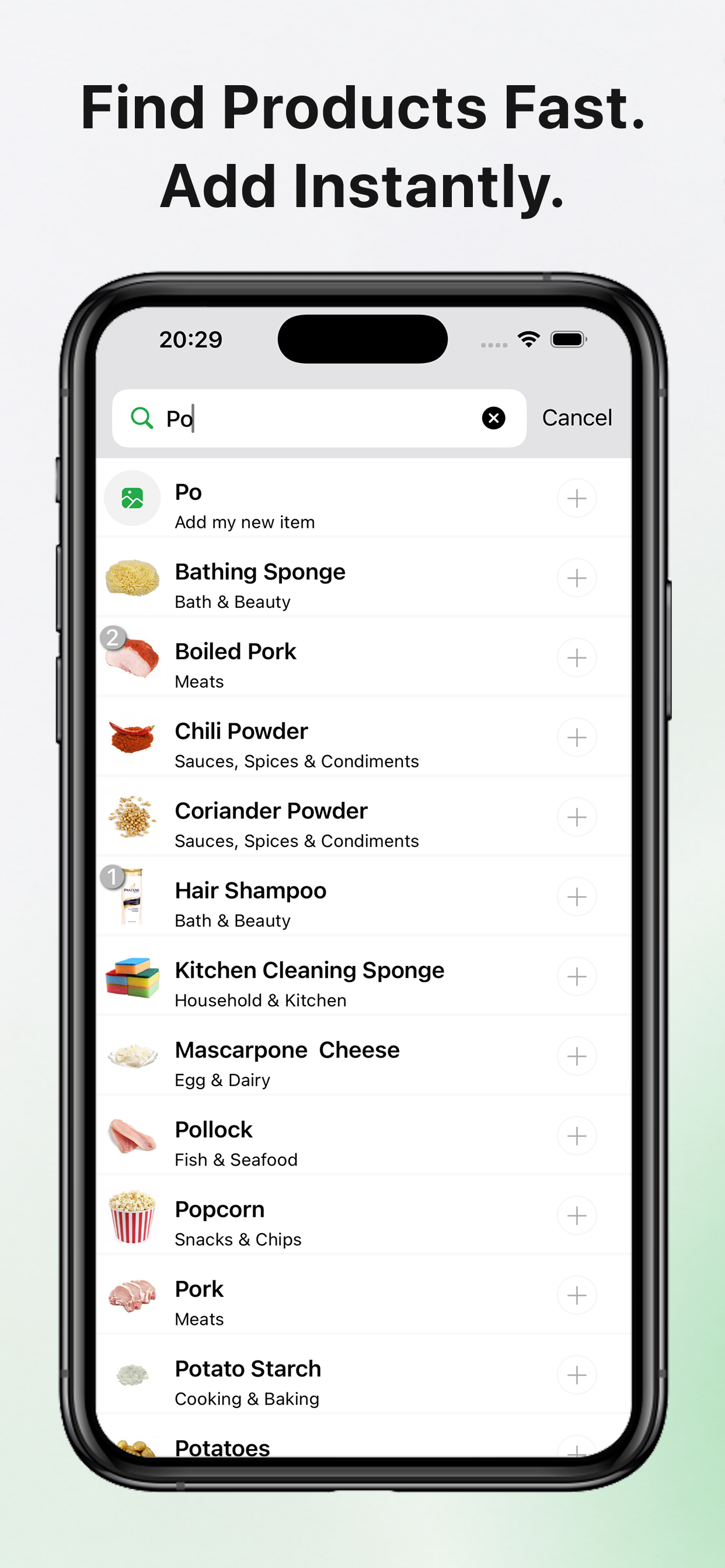 Visual Grocery: Shopping List