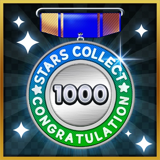 Collect 1,000 stars icon