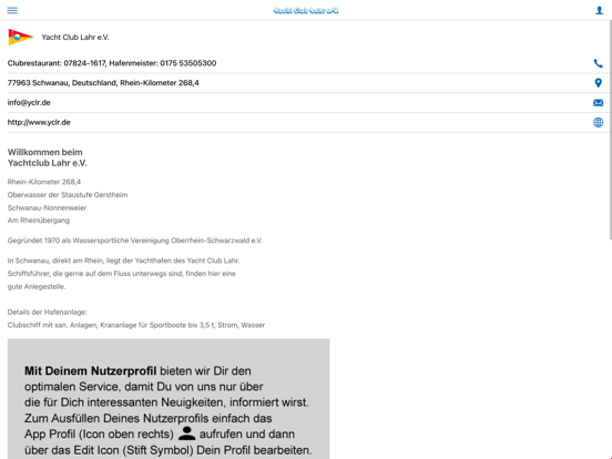 Screenshot #4 pour Yacht Club Lahr e.V.