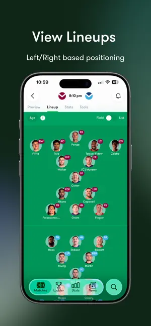 Tryline: NRL Live Scores iPhone screenshot 1
