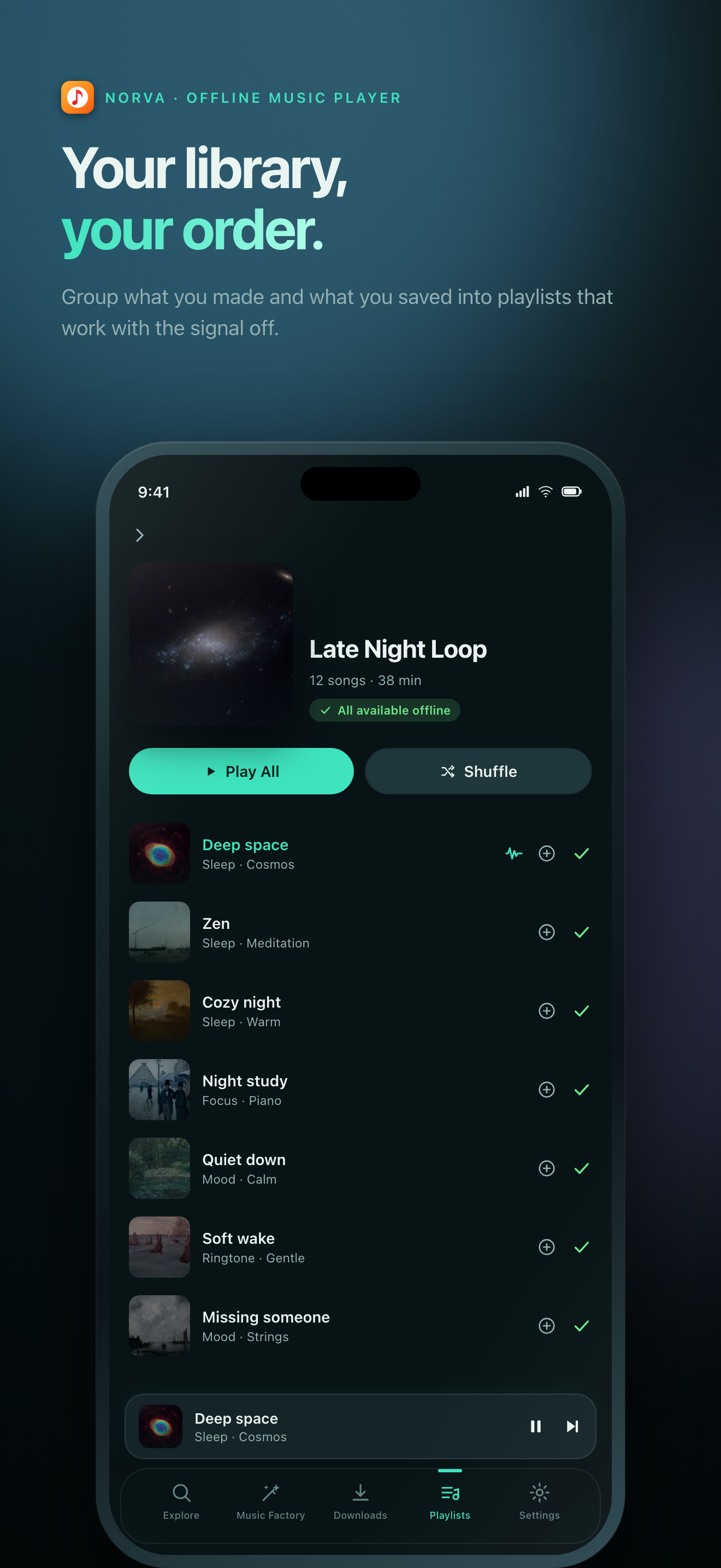 Norva: Offline Music Player screenshot 4