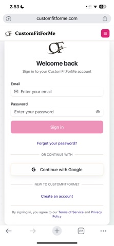 CustomFitForMe screenshot