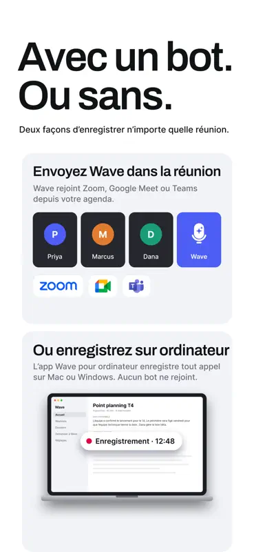 Wave - Bloc-notes IA & Résumés screenshot 3 of 10