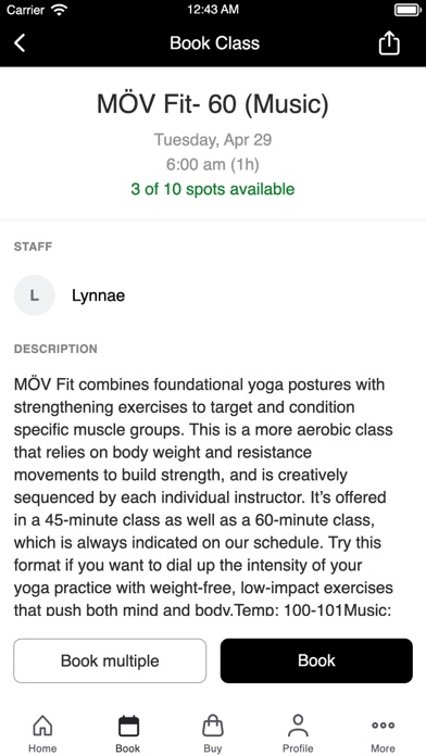 MOV Hot Yoga Screenshot