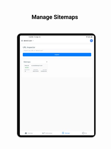 Search Console Tool iPad screenshot