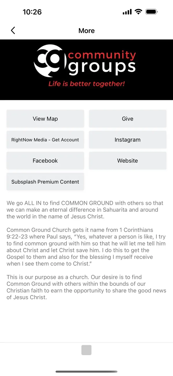 Screenshot #3 pour Common Ground Church Sahuarita