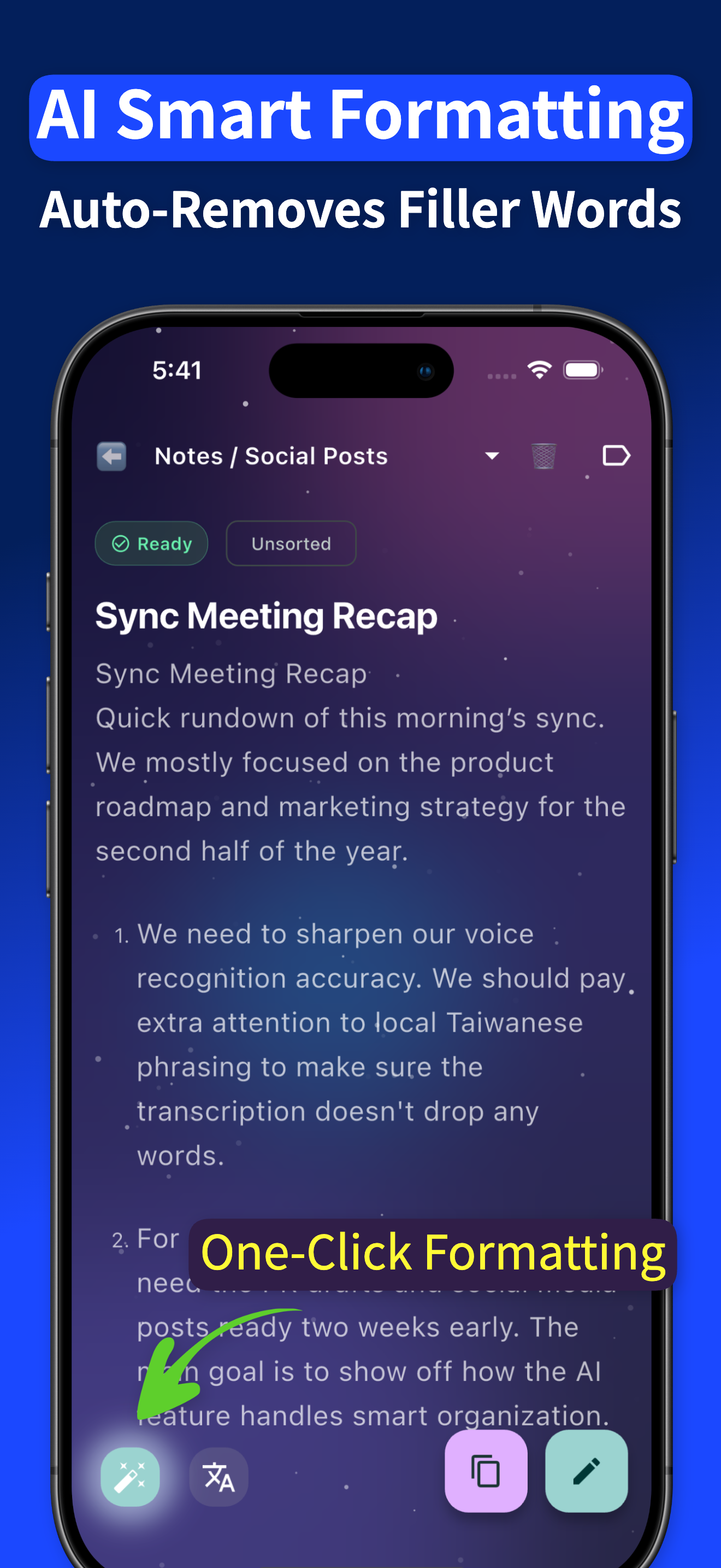 NoteTempo - AI Voice to Notes