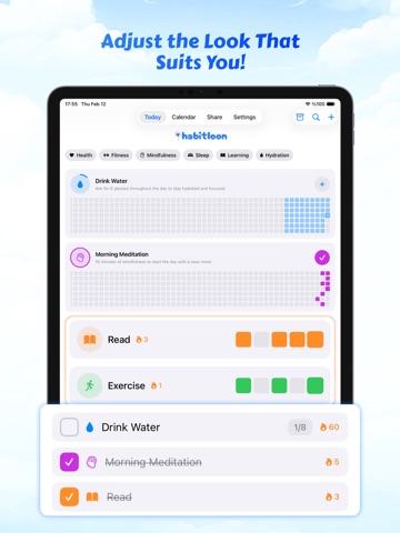 Habitloon – Easy Habit Tracker iPad screenshot
