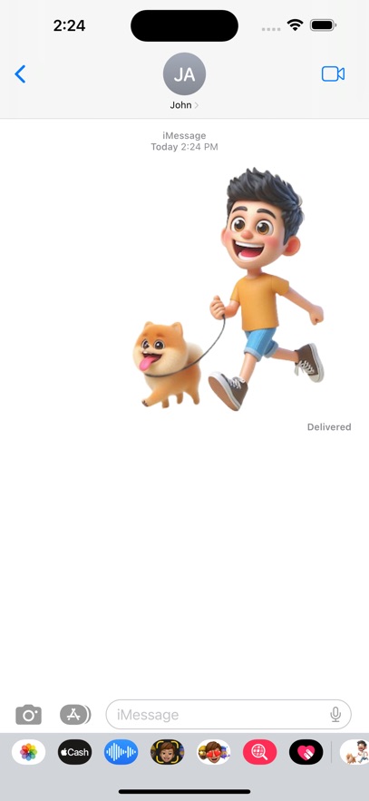 Pomeranian Walking Stickers