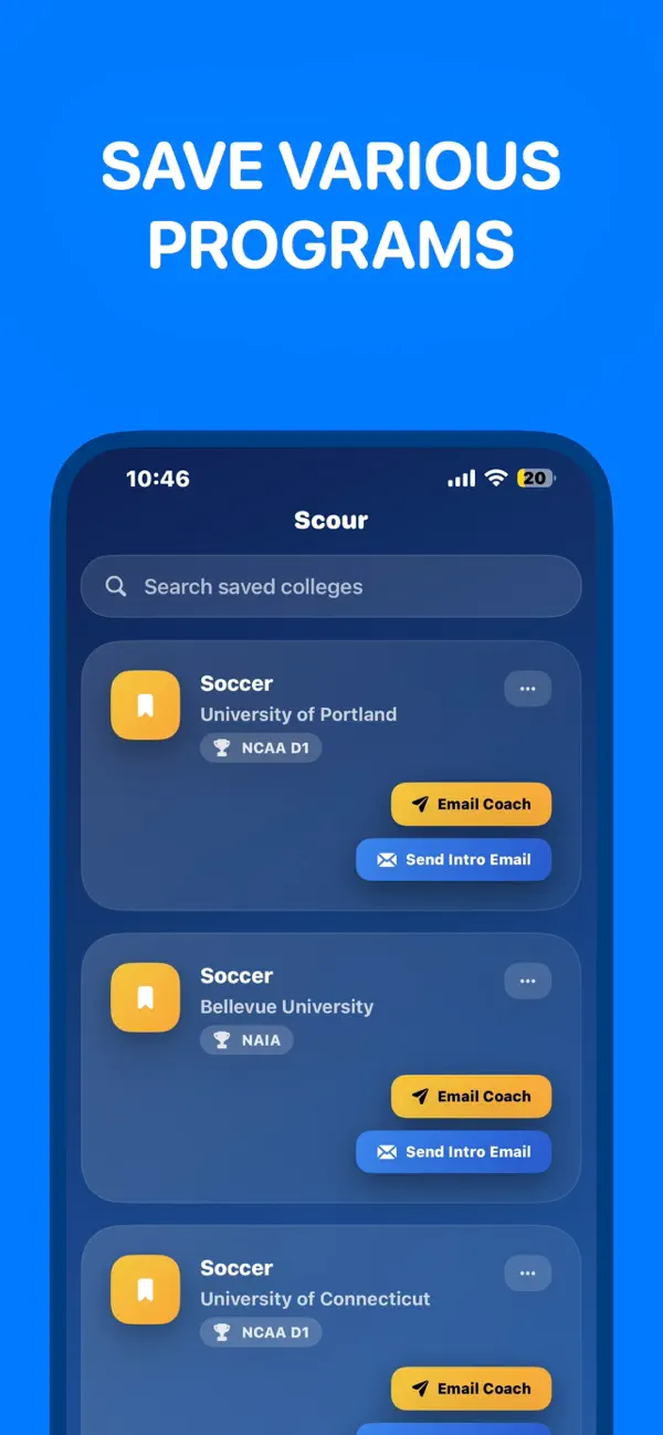 Screenshot #3 pour Scour - Sports Recruiting App