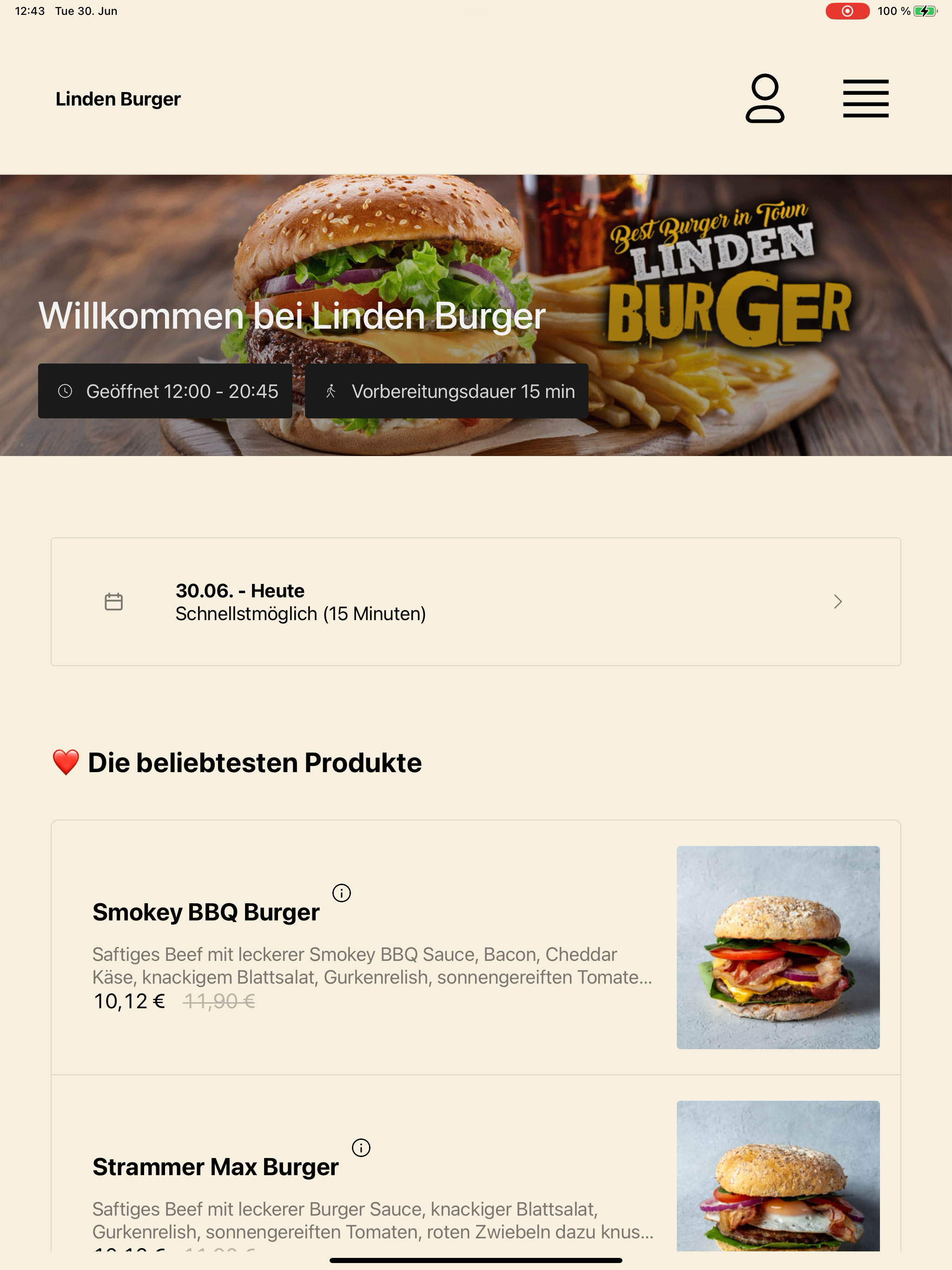 Linden Burger Potsdam screenshot 8