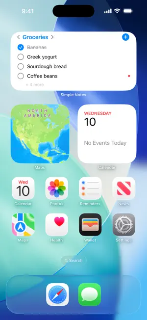 Simple Notes Widget screenshot 1