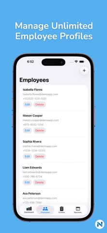 Employee Evaluation screenshot