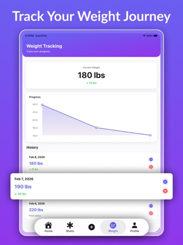 GLP 1 Tracker - DoseWise iPad screenshot