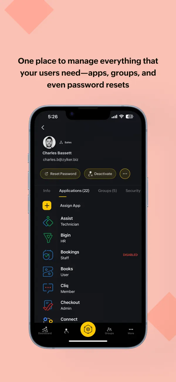 Screenshot #2 pour Zoho One Admin
