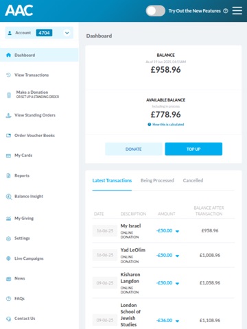 Achisomoch Aid Company iPad screenshot