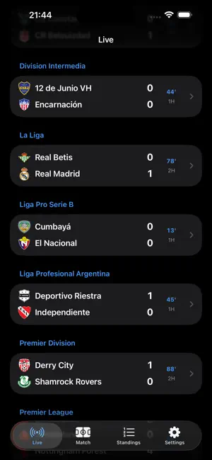Nado Tv Scores iPhone screenshot 1