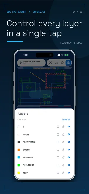DWG CAD Viewer: DXF, STL screenshot 4