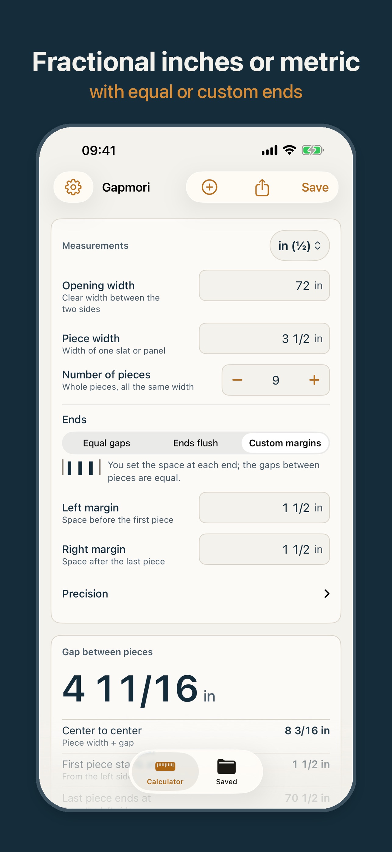Screenshot 3 of Gapmori: Spacing Calculator