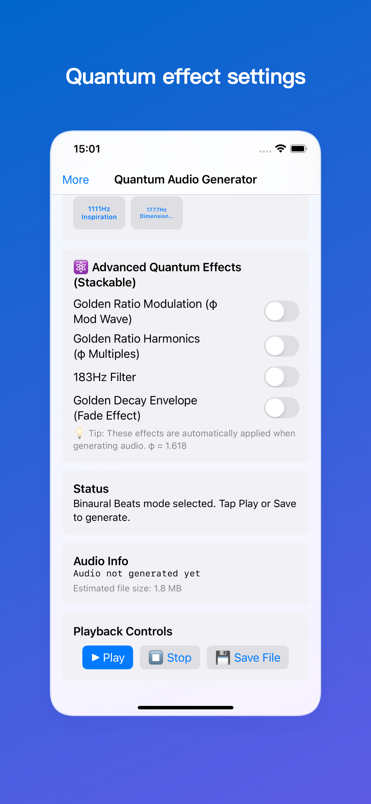 Quantum Audio Generator screenshot 3