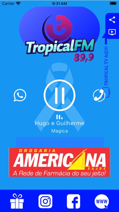 Rádio Tropical FM 89.9 Screenshot