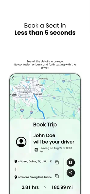 Seat Sync – Carpooling screenshot 2