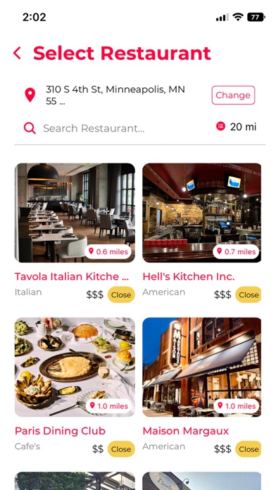 Dine App (US) Screenshot
