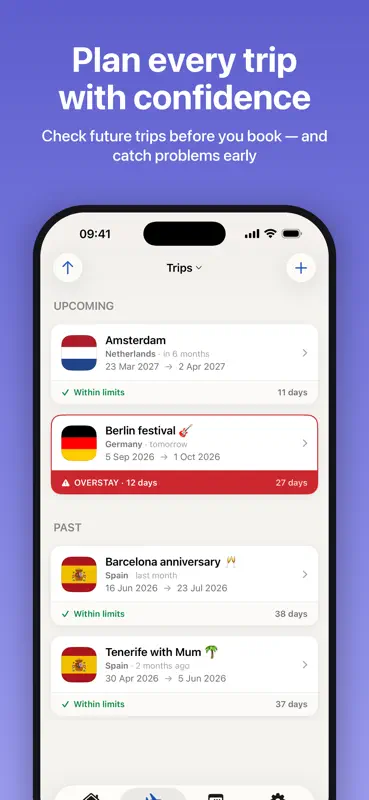 Schengen Calculator 90/180 screenshot 3 of 6