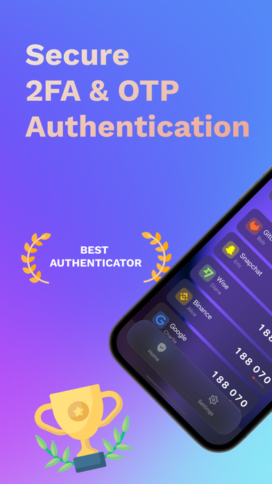 Authenticator App Widget Screenshot
