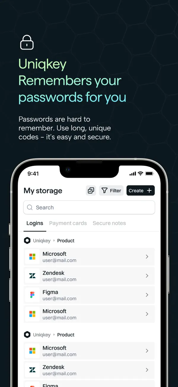 #1. Uniqkey (iOS) Με: UniqKey ApS
