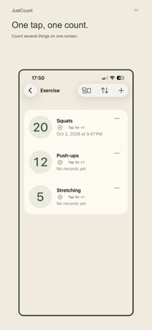 JustCount - Tap Counter Screenshot 2 of 5