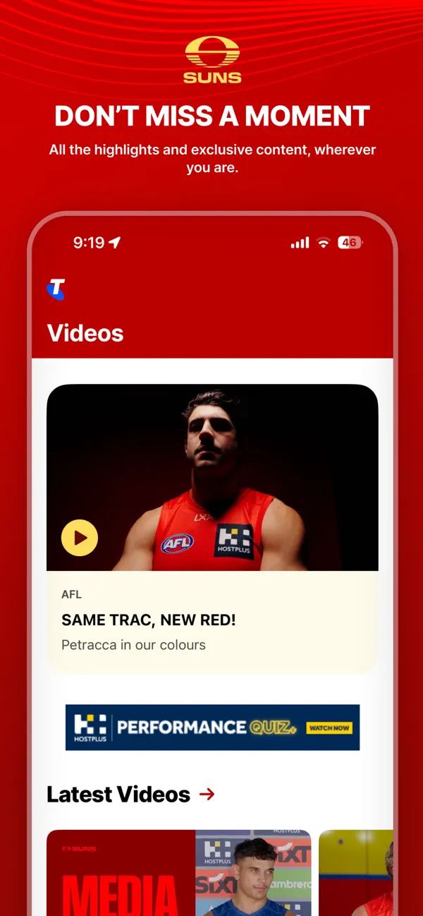 Screenshot #2 pour Gold Coast SUNS Official App