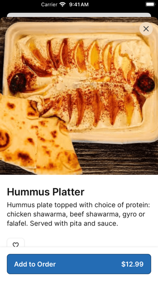 Niro’s House Mediterranean iPhone screenshot 3 - Food & Drink app