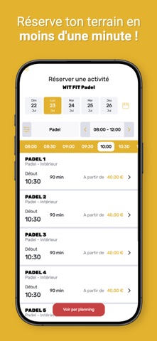 WIT FIT PADEL iPhone screenshot