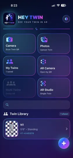 Captura de pantalla de Hey Twin App en iPhone 5