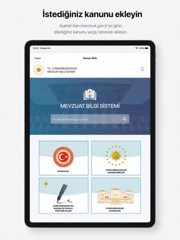 Kanunlar iPad screenshot