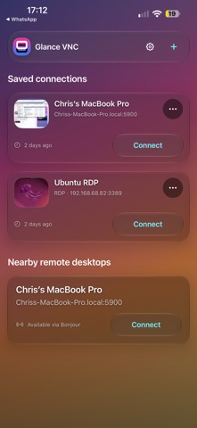 GlanceVNC screenshot 1