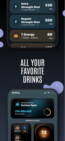 Caffeine Curfew: Sleep Coach iPhone screenshot