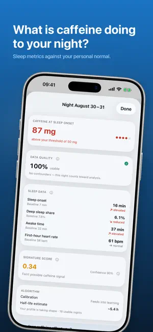 Halvo: Caffeine Tracker screenshot 1
