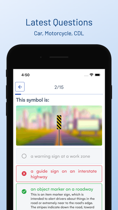 Idaho DMV Drivers Permit Test Screenshot