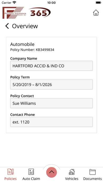 Franklin Insurance 365 Screenshot
