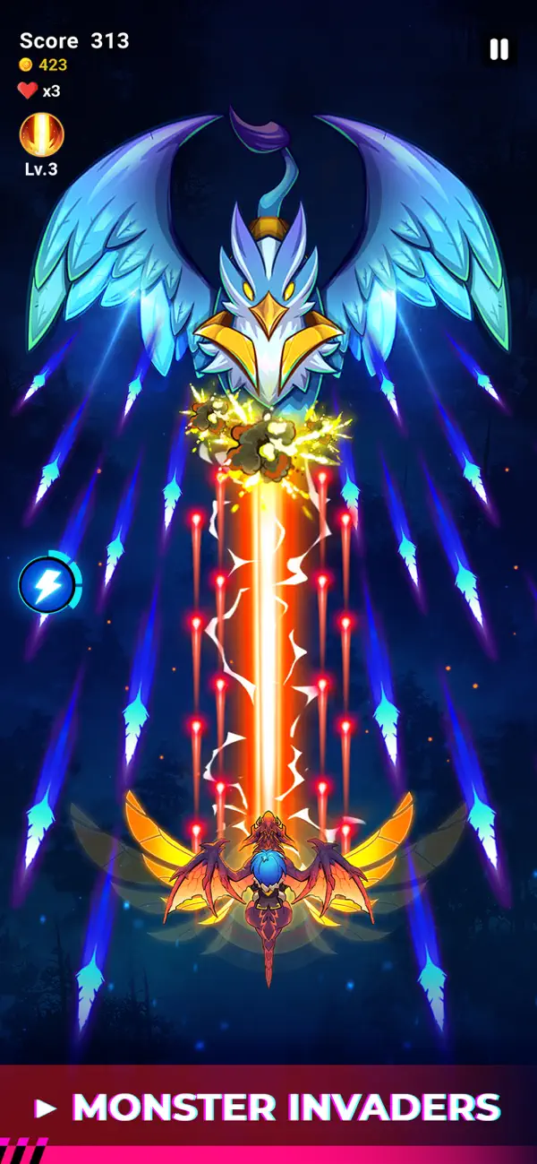 Dragon Wings: RPG Shoot 'em up Hack screenshot 3 - game app interface