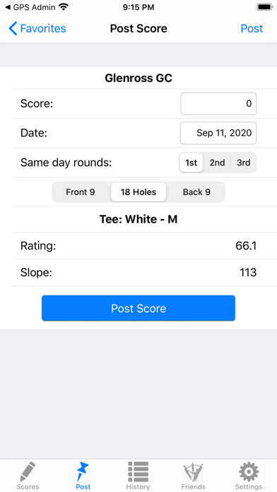 Golf Handicap Tracker & Scores screenshot