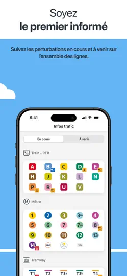Capture d'écran de Île-de-France Mobilités sur iPhone 4