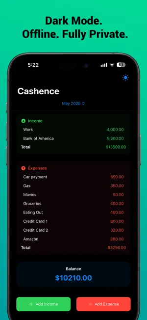 Cashence screenshot 2